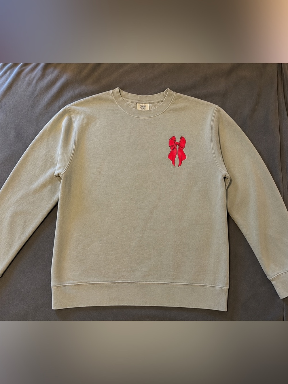 Living fully co. Holiday Tree Sweatshirt in Dusty Sage